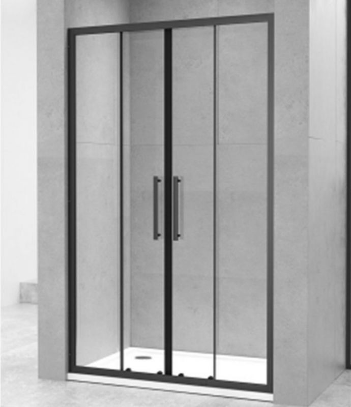 Душевая дверь Oporto Shower 8007-2B 160x190 см раздвижная, стекло прозрачное 6 мм