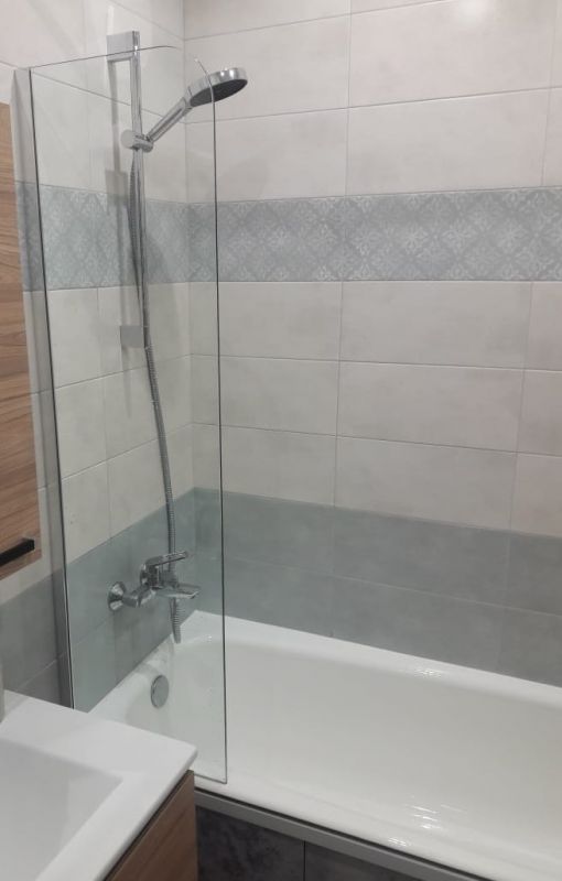 Шторка на ванну OportoShower 804-2 60x140 стационарная прозрачное стекло