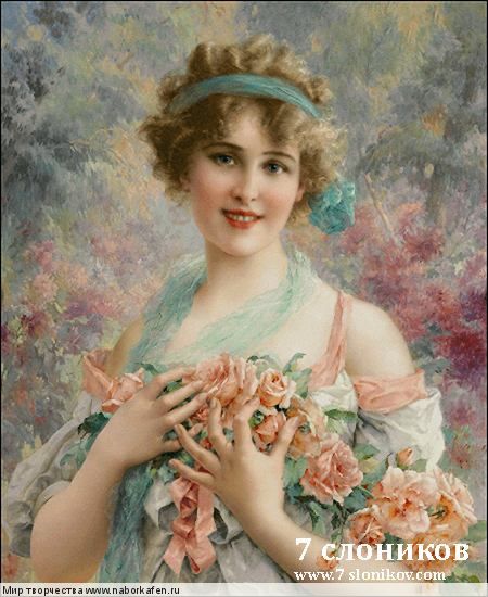 Набор для вышивания "Emile Vernon, Fille Aux Roses"