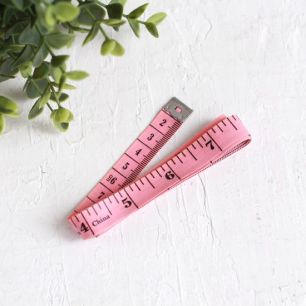 Инструменты для куклоделия - Сантиметровая лента, розовая