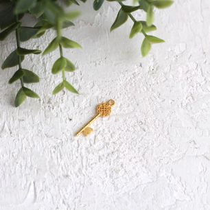 Подвеска металлическая - Ключик 3*0,9 см. (ц. золото) (3 шт.)