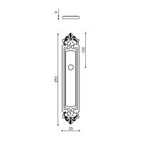 Ручка на планке Venezia Castello PL96 WC-2. схема