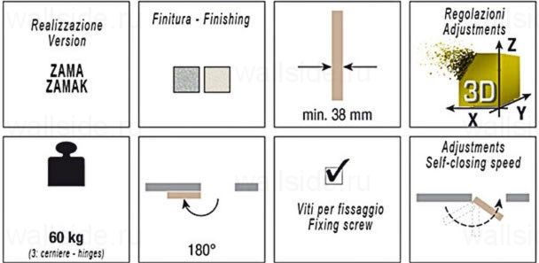 Скрытая петля K2000 Twist Мат.хром с системой автоматического закрывания