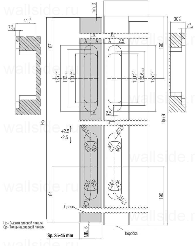 Скрытая петля К 2760, цвет черный