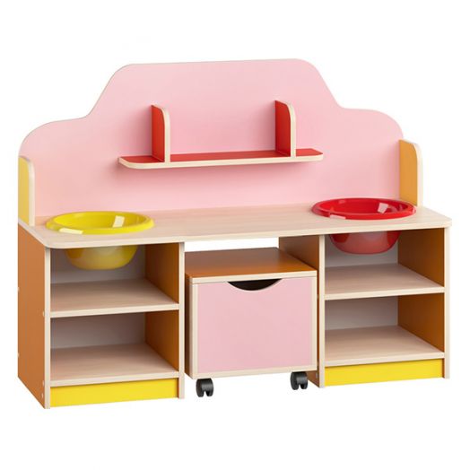 РСН-0086 Стол дидактический "Машенька" с пуфом (1200x440x905 мм)