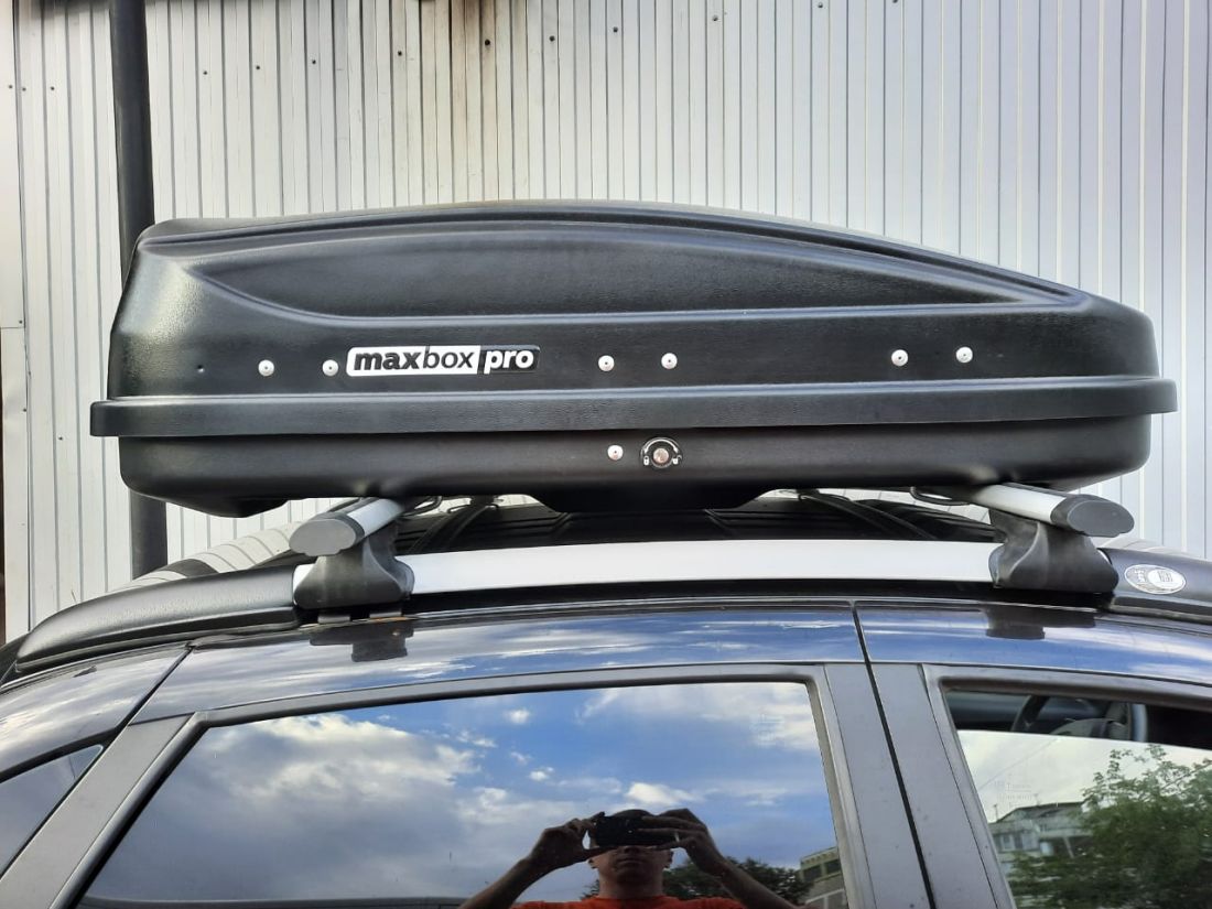 Автобокс MaxBox PRO 430L (малый)136*93*42 (чёрный, серый, белый)