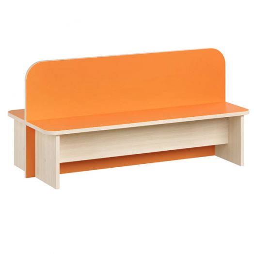 РСН-0100-09 Скамья Детская двухсторонняя Цвет Оранжевый (1000x500x500 мм)