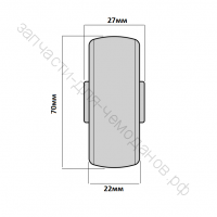 Ролик для чемоданов К-104 70*27