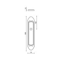 Ручка на планке Venezia Versale PL90 WC-4. схема