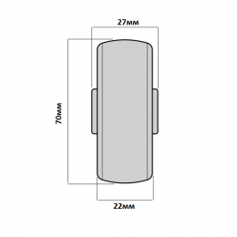 Ролик для чемоданов К-104 70*27