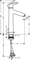 Смеситель Hansgrohe Talis S для раковины 72031000 схема 1