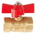 КРАН  шар.!ЖЕЛТЫЙ! AQUALINK 3/4" ВР-ВР БАБОЧКА