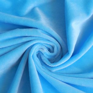 Мелковорсовый мех Вельбоа - голубой 50х37 см.