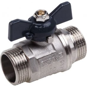 КРАН  шар. AQUALINK 1" НР-НР БАБОЧКА (никелированный)