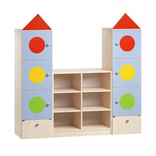 РСН-0166 Стеллаж для игрушек "Перекрёсток" (1400x400x1400 мм)