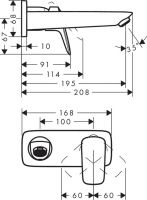 Смеситель Hansgrohe Logis для раковины 71220000 схема 1