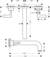 Смеситель Hansgrohe AXOR Citterio для раковины 39148000 схема 1