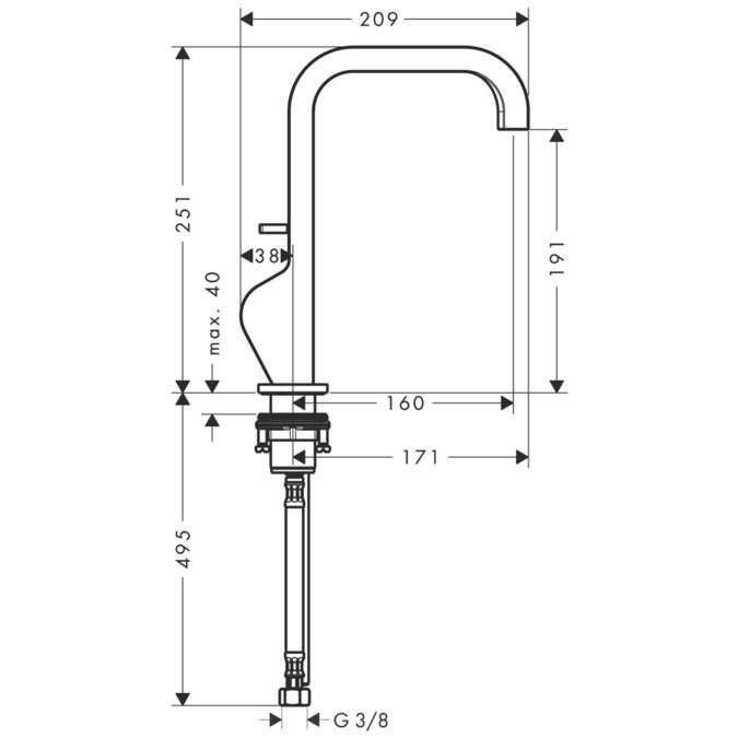 Смеситель Hansgrohe AXOR Citterio для раковины 39034000 ФОТО