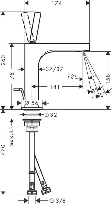 Смеситель Hansgrohe AXOR Citterio для раковины 39031000 ФОТО