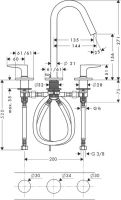 Смеситель Hansgrohe AXOR Citterio M для раковины 34133000 схема 1