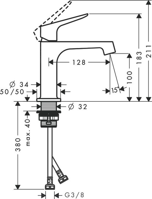 Смеситель Hansgrohe AXOR Citterio M для раковины 34017000 ФОТО