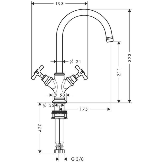 Смеситель Hansgrohe AXOR Montreux для раковины 16506820 ФОТО