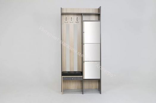 Прихожая Гретта 1 (Ясень Черный/Дуб Сонома)