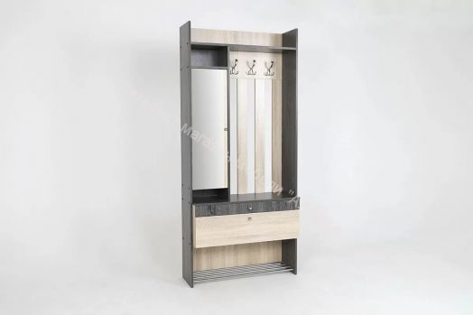 Модульная прихожая Гретта (Ясень Черный/Дуб Сонома)