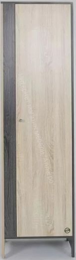 Шкаф Гретта 3 (Ясень Черный/Дуб Сонома)