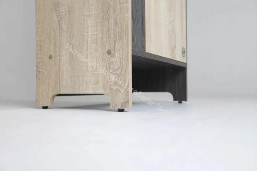 Шкаф Гретта 3 (Ясень Черный/Дуб Сонома)