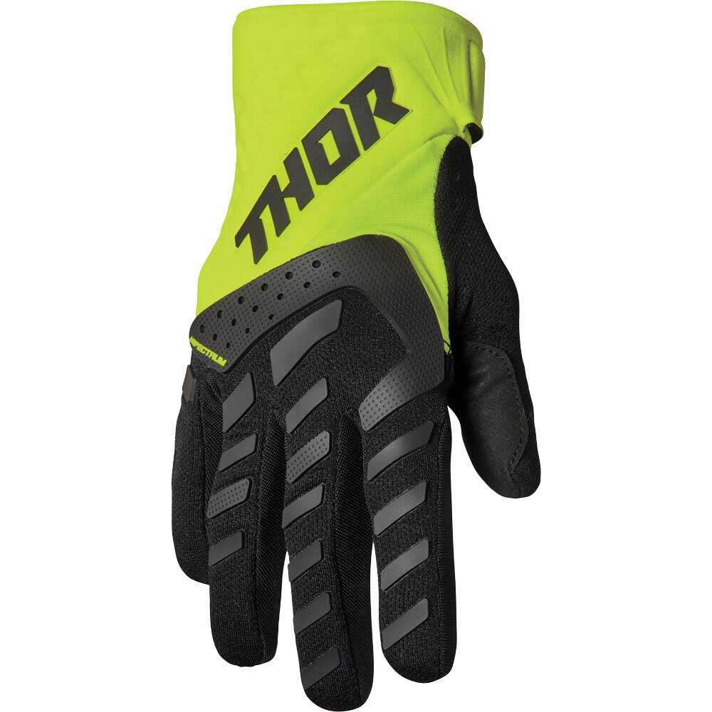 Thor Spectrum Black/Acid перчатки для мотокросса и эндуро