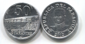 Парагвай 50 гуарани 2012 UNC