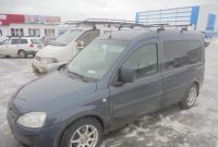 Универсальный багажник на крышу Peugeot Partner 2008-..., Евродеталь, вид Е, стальные прямоугольные дуги