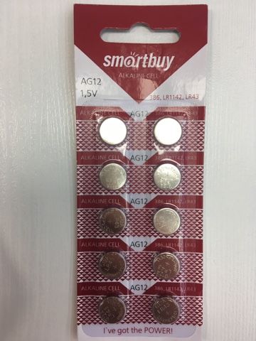 Батарейка Smartbuy AG12 (386, LR1142, LR43)