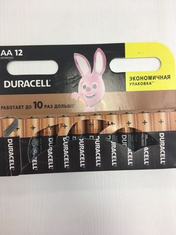 Батарейка AA DURACELL 12 LR6/MN1500 в упаковке 12 штук