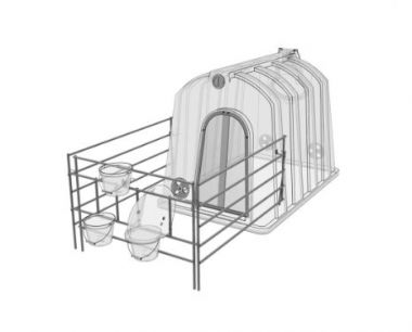 Вольер домика для телят оцинкованный