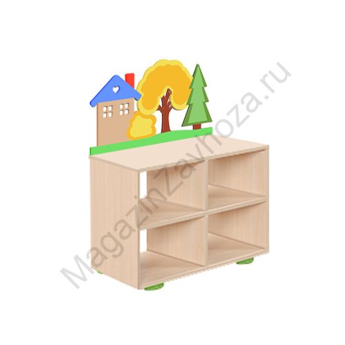 СТОЙКА ЗОНИРОВАНИЯ 4 СТЕЛЛАЖ 1 С ДЕКОРОМ