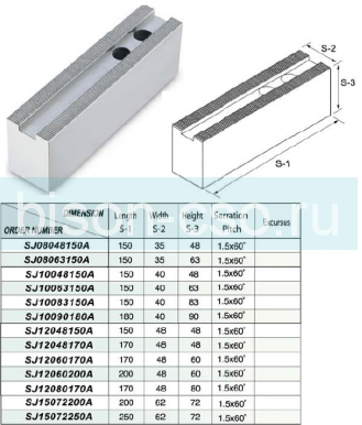 Комплект сырых длинных кулачков SJ15072200A TAIKI 1,5х60
