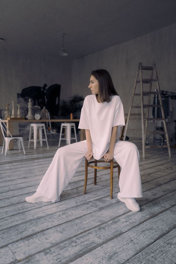 Брюки оверсайз белые