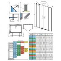Двойная сборная нишевая душевая дверь Radaway Nes DWD II схема 2