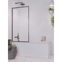 Фиксированная шторка на ванну Radaway Idea Black PNJ II Frame в раме схема 1