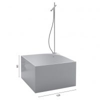 Ванна Nic Design Tub квадратная из керамики 100x100x60 014 234 схема 1