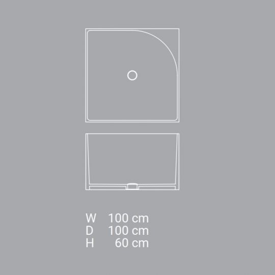 Ванна Nic Design Tub квадратная из керамики 100x100x60 014 234 ФОТО