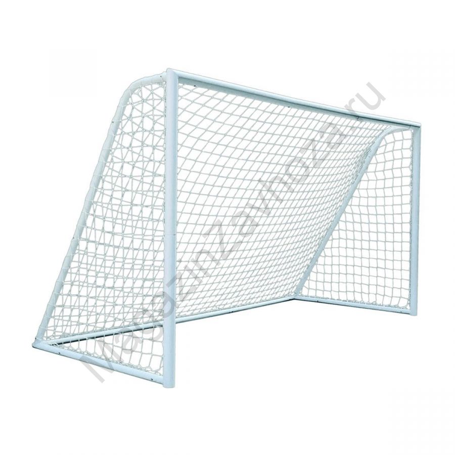 Сетка футбольная Д-2,8мм, яч.100x100, цв.белый-зеленый. Размер 2.5x7.5x2.0м. ПП