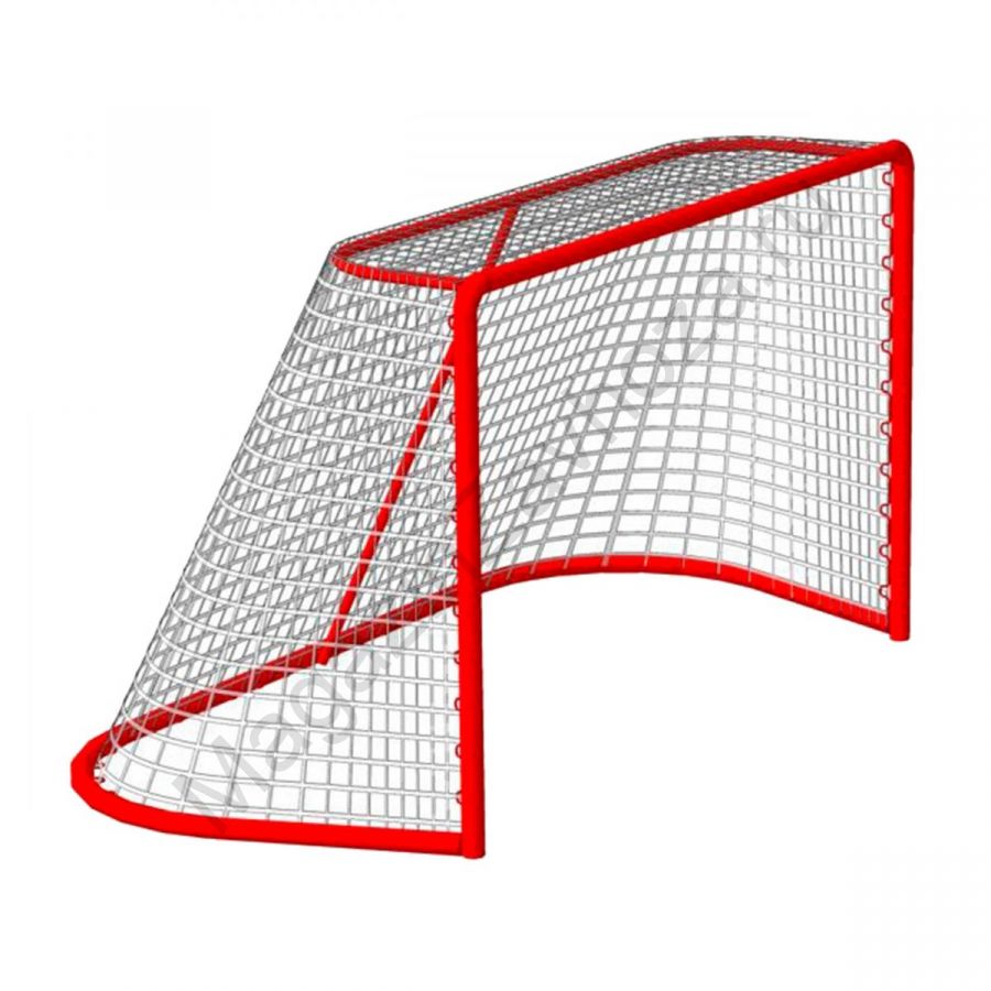 Сетка хоккей яч. 40*40 (1,25*1,85*1,30м) d=6,0мм, цвет белый ПА, (пара).