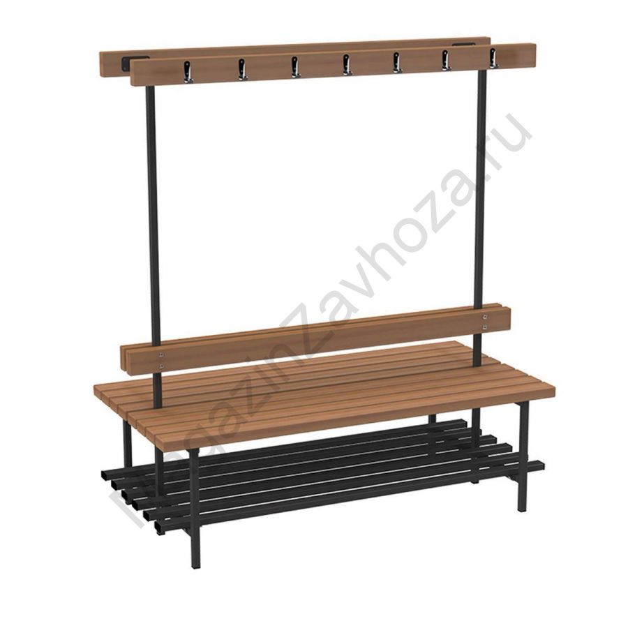 Скамья для раздевалок с вешалкой (двусторонняя) 1,5 мz