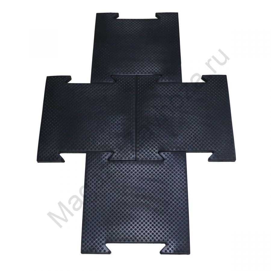 Коврик резиновый, черный, 500x500x25 мм.