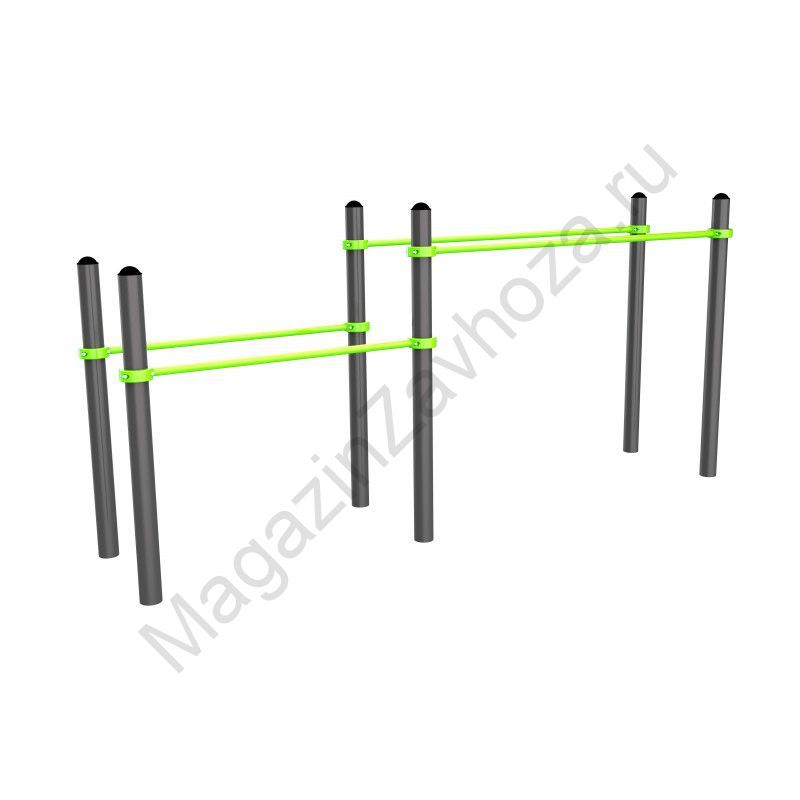 W310 Воркаут Брусья двойные для отжиманий разноуровневые Zavodsporta