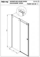 Душевая дверь в нишу Kolpa San DORSA TV/2DS раздвижная схема 3