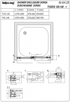 Душевая дверь в нишу Kolpa San DORSA TV/2DS раздвижная схема 4
